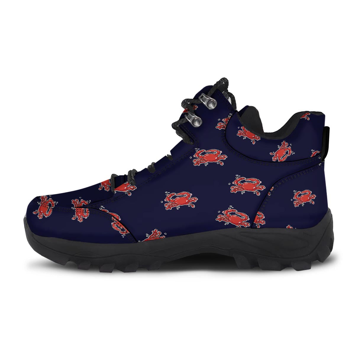 Crab Red Print Pattern Hiking Shoes-grizzshop
