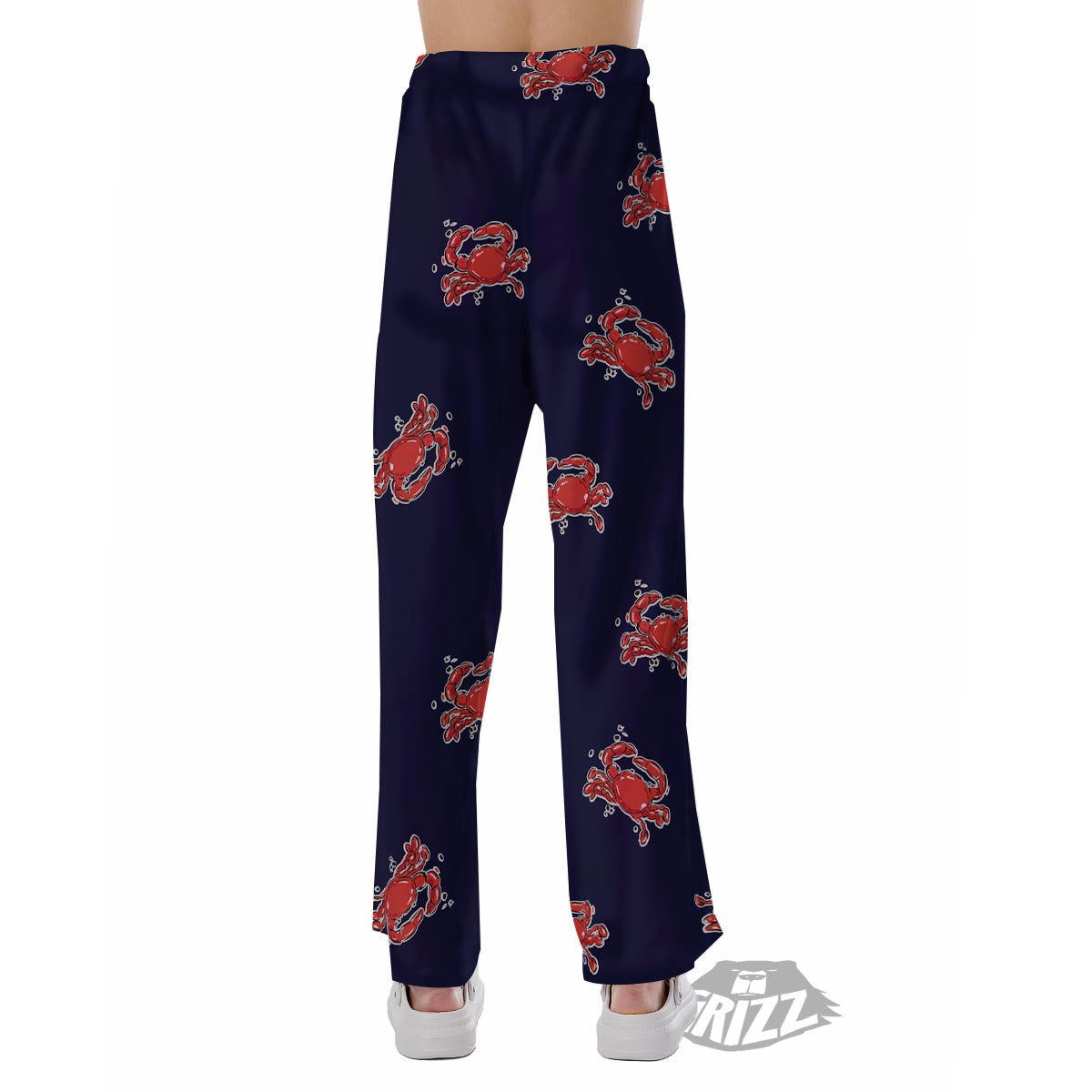 Crab Red Print Pattern Pajama Pants-grizzshop