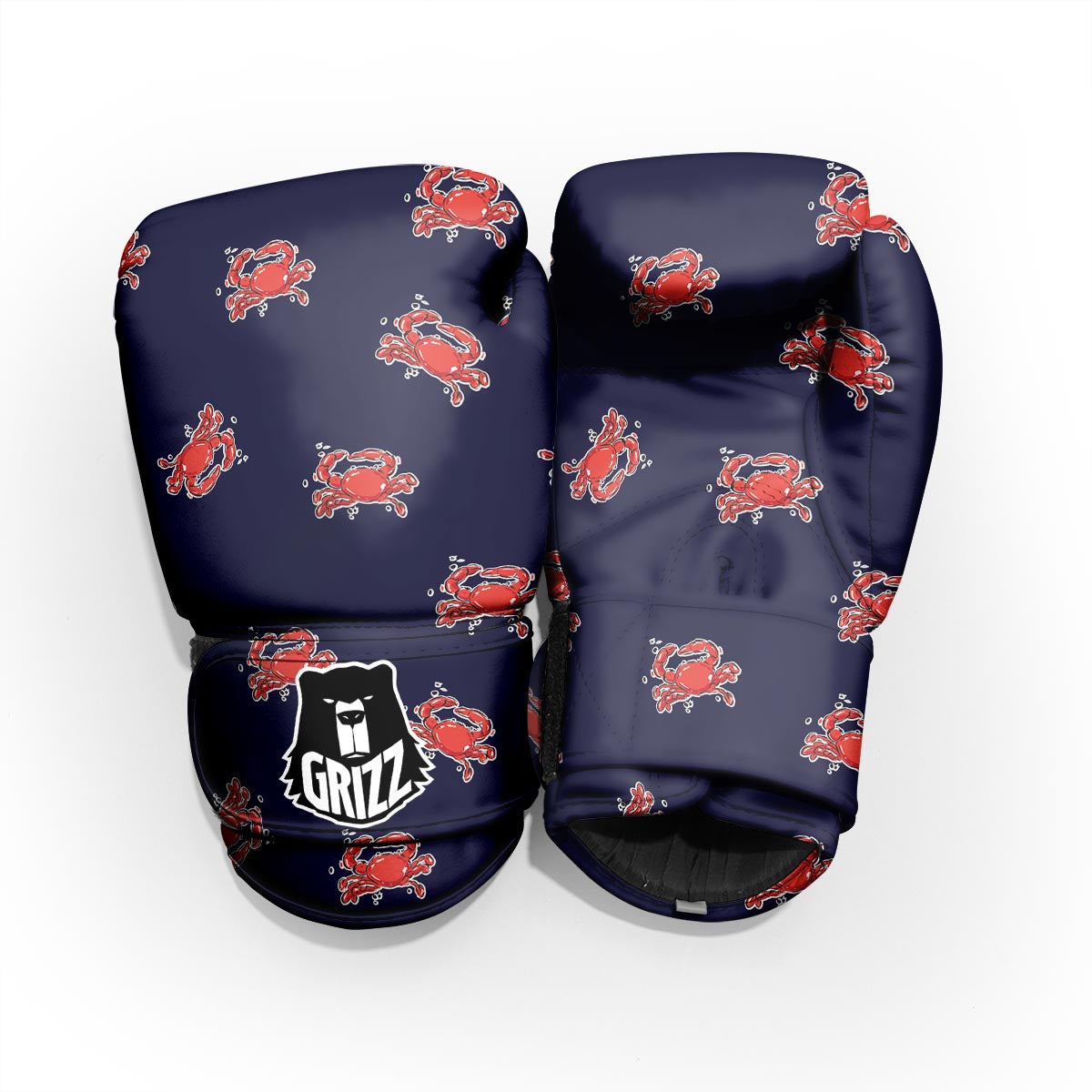 Crab Red Print Pattern Sparring Gloves-grizzshop