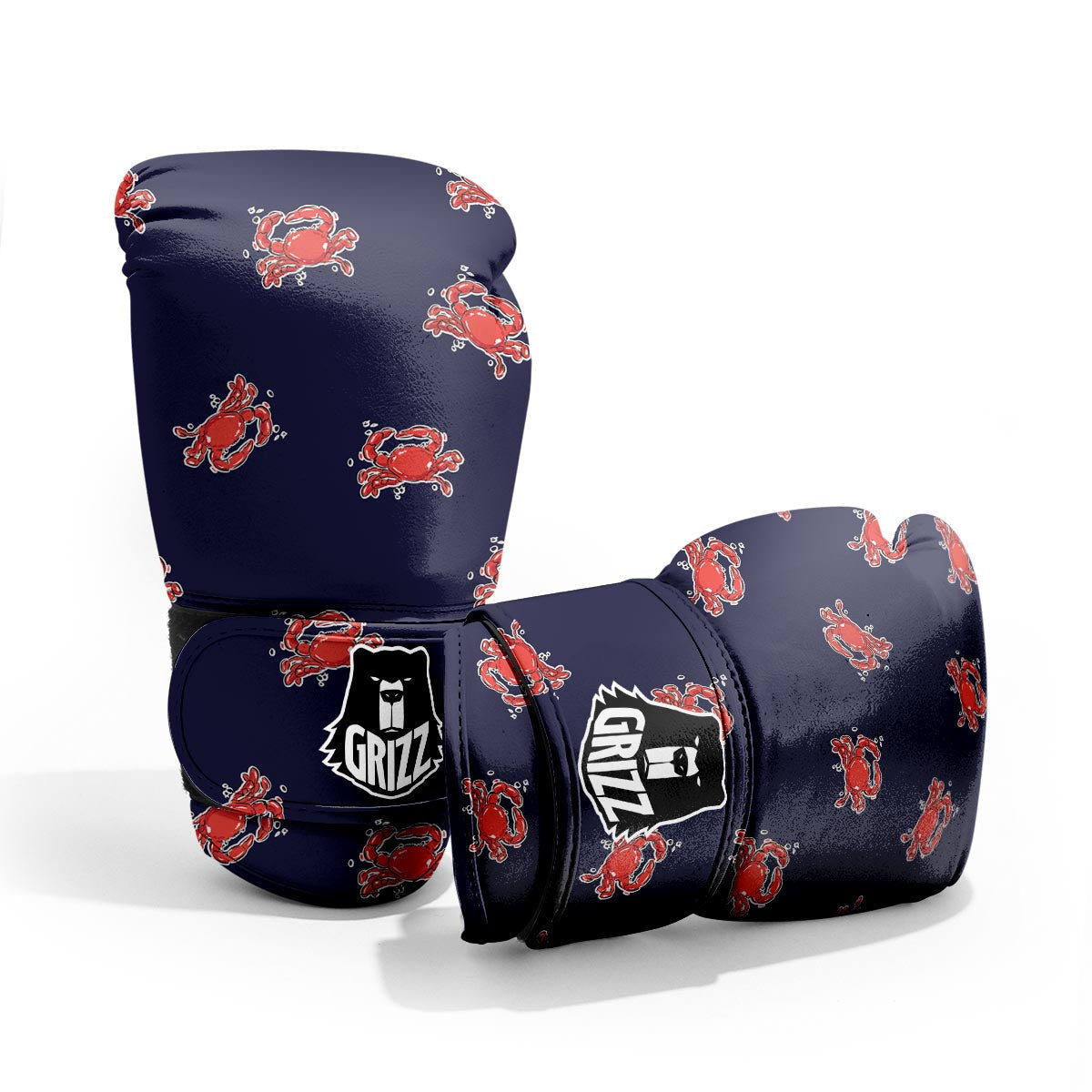 Crab Red Print Pattern Sparring Gloves-grizzshop