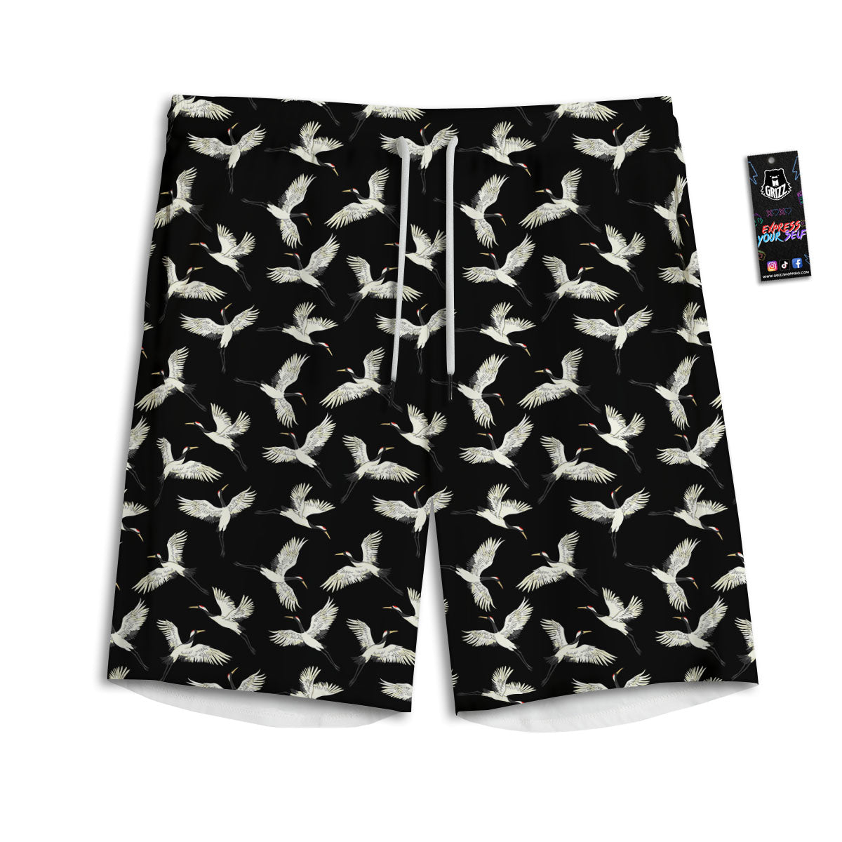 Chicken Hand Drawn Print Pattern Men's Athletic Shorts