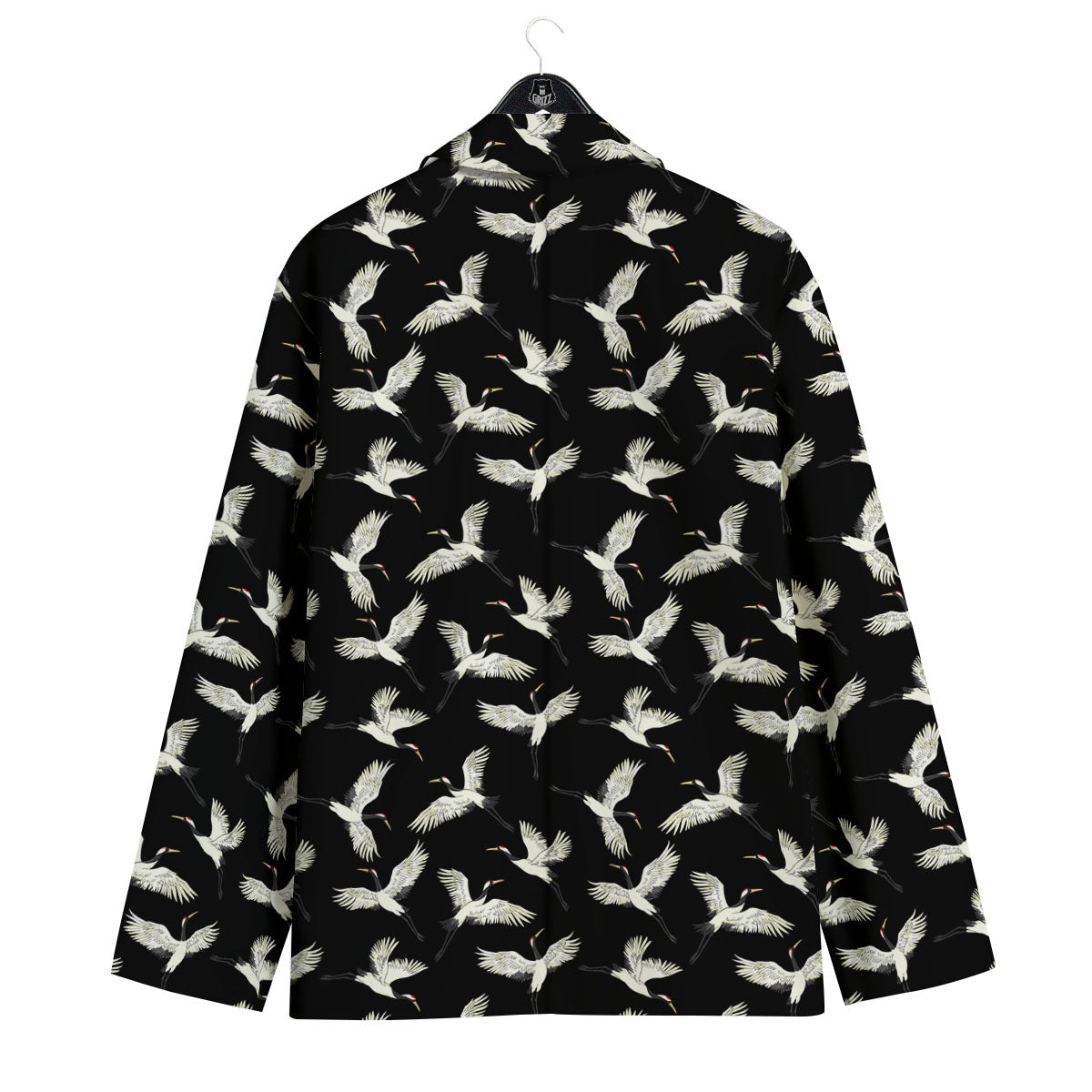 Crane Bird Flying Print Pattern Men's Sport Coat-grizzshop