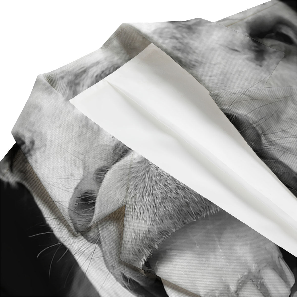 Crazy Donkey White And Black Print Men's Blazer-grizzshop