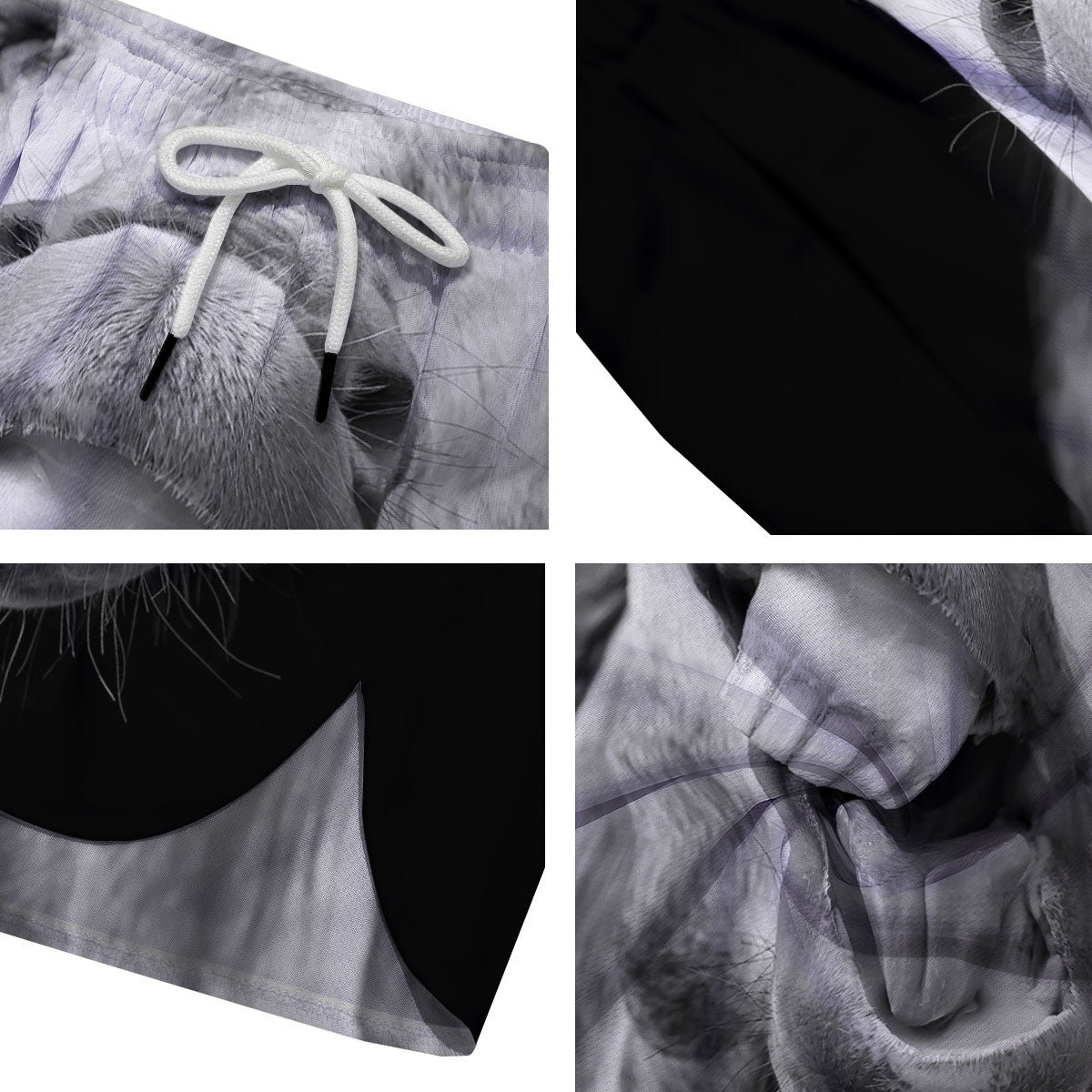 Crazy Donkey White And Black Print Men's Running Shorts-grizzshop