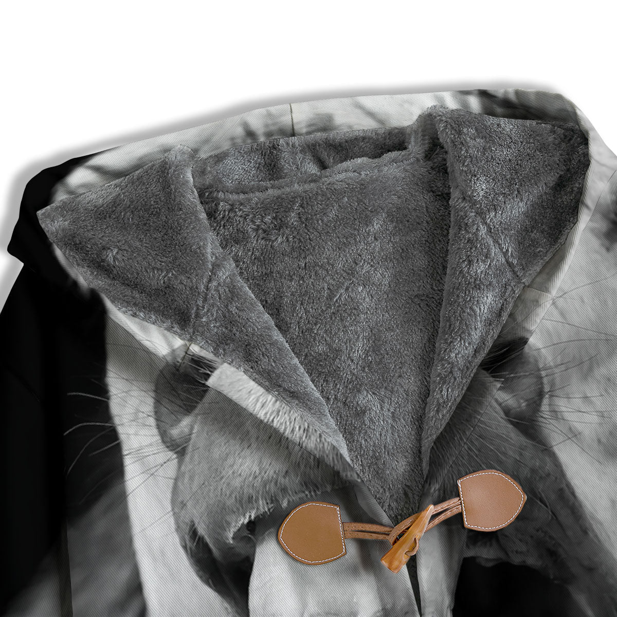 Crazy Donkey White And Black Print Men's Windbreaker Jacket-grizzshop