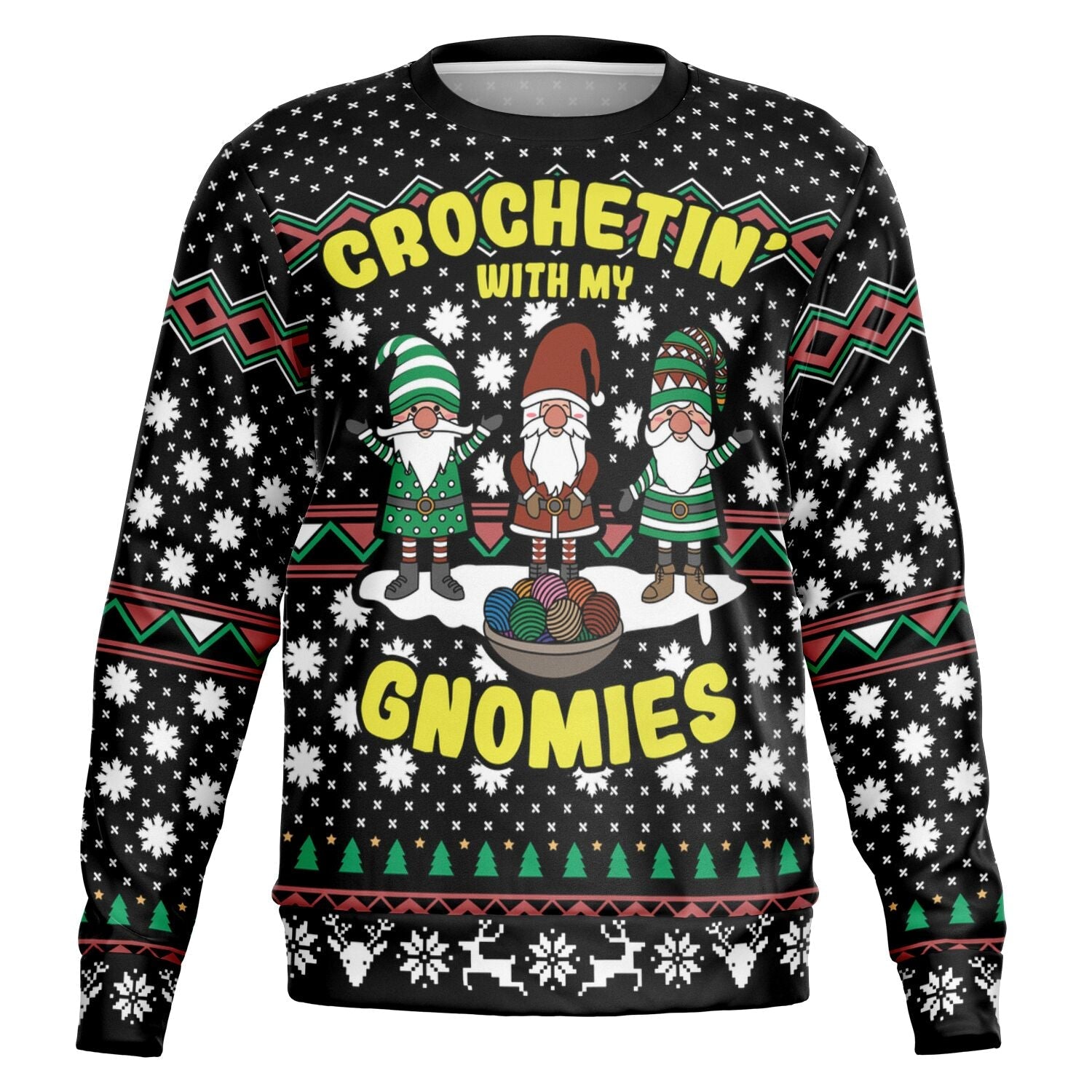 Crochetin' with my Gnomies Ugly Christmas Sweater-grizzshop