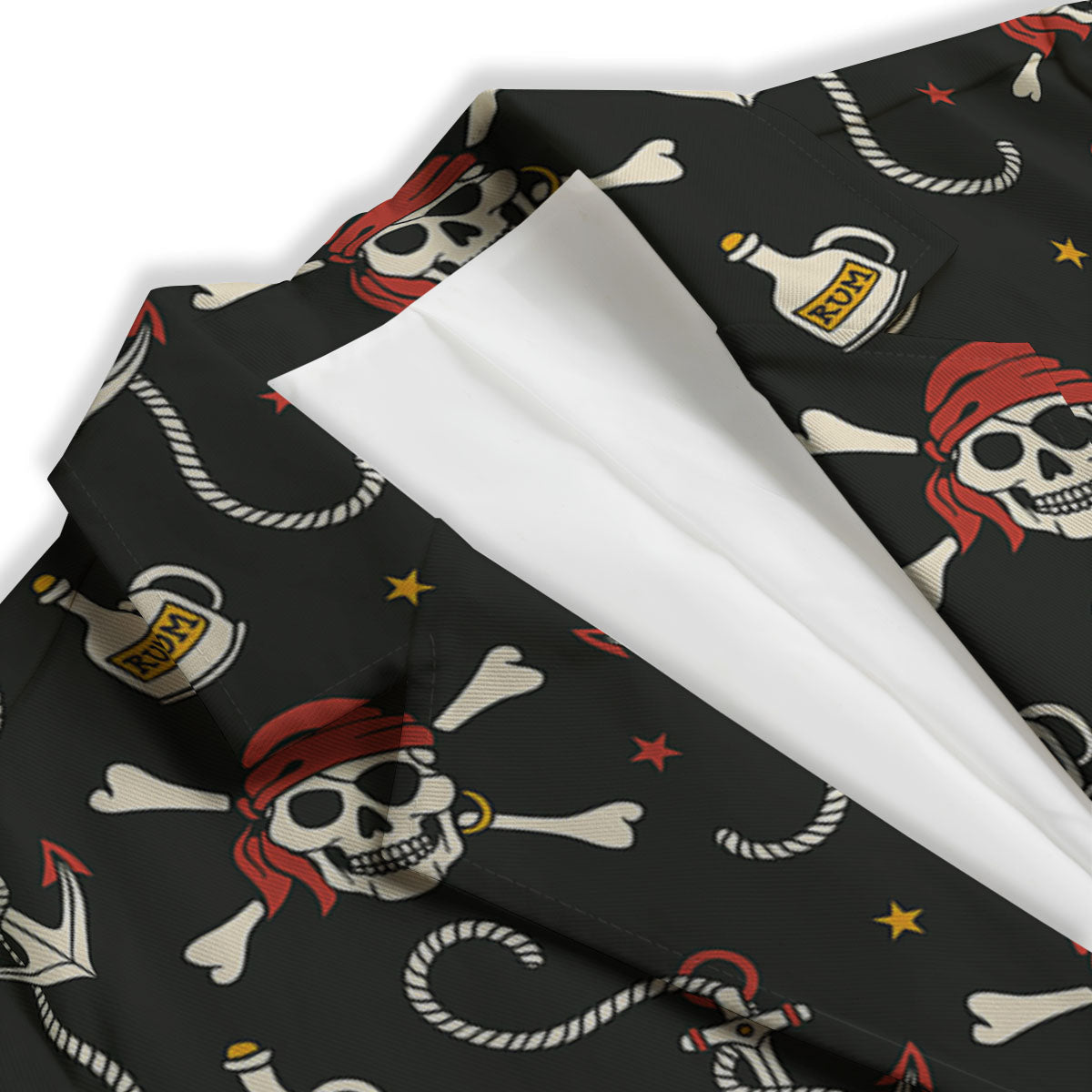 Crossbones Pirate Skull Print Pattern Women's Blazer-grizzshop