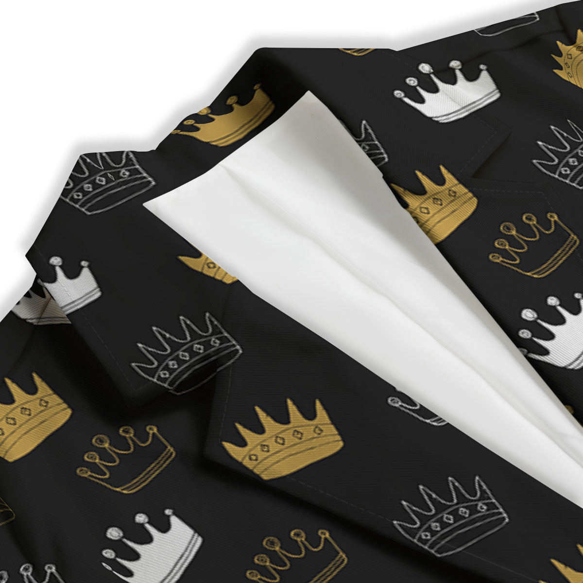 Crown Doodle Print Pattern Women's Blazer-grizzshop