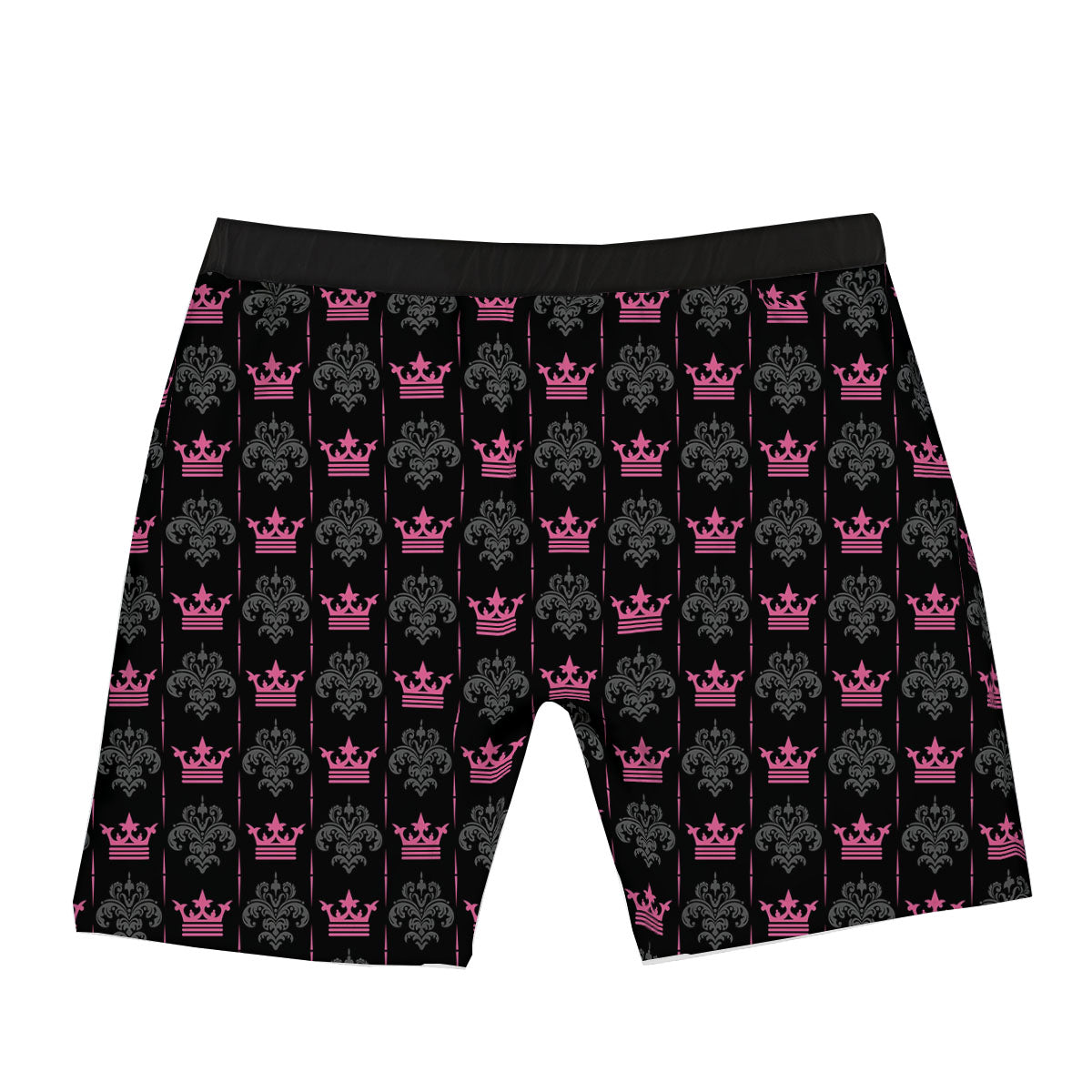 Crown Pink Print Pattern Boxer Briefs-grizzshop