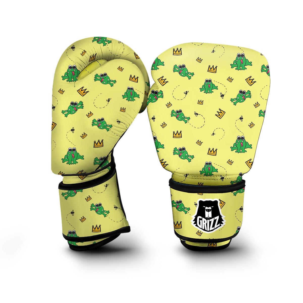 Crown Prince Frog Pattern Print Boxing Gloves-grizzshop