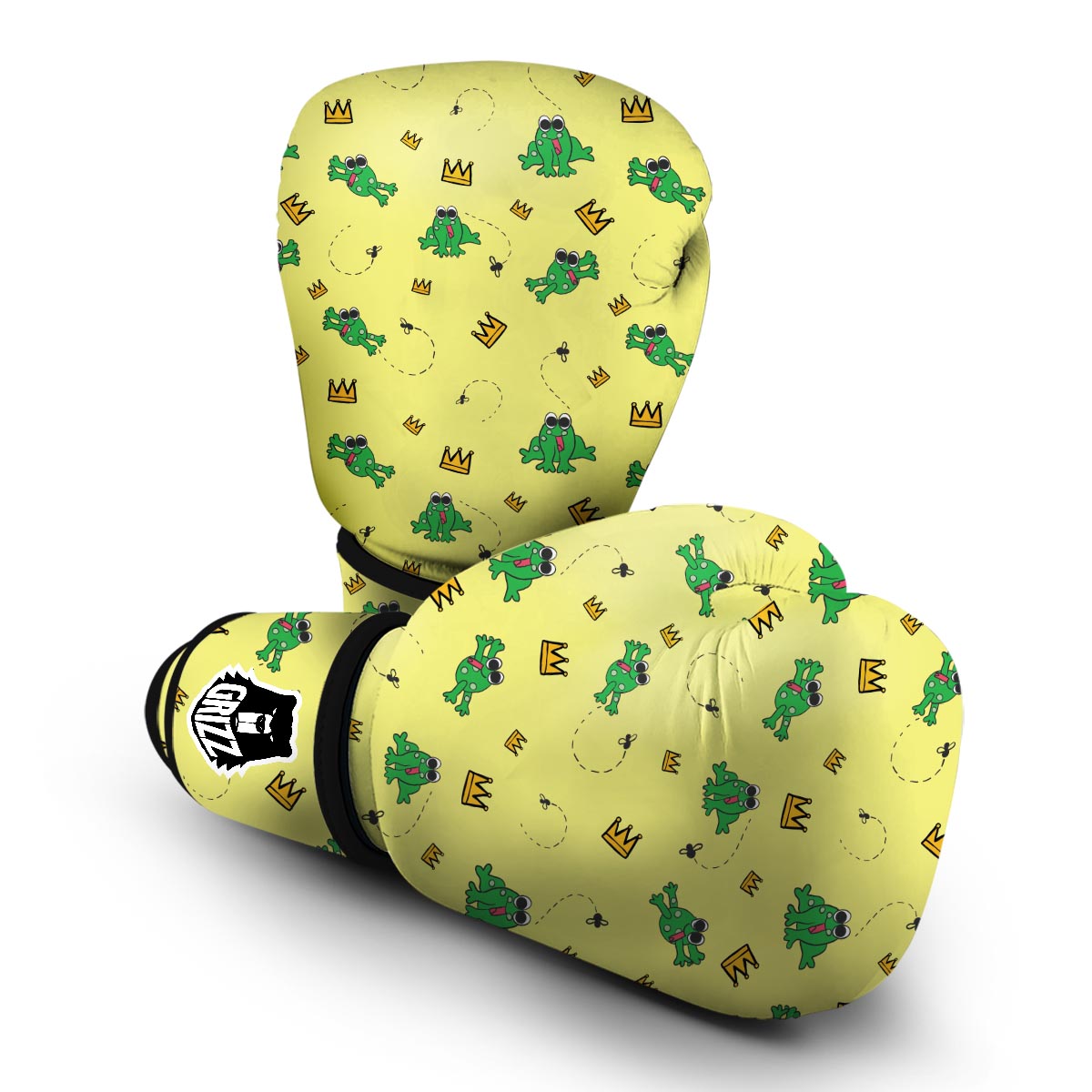 Crown Prince Frog Pattern Print Boxing Gloves-grizzshop