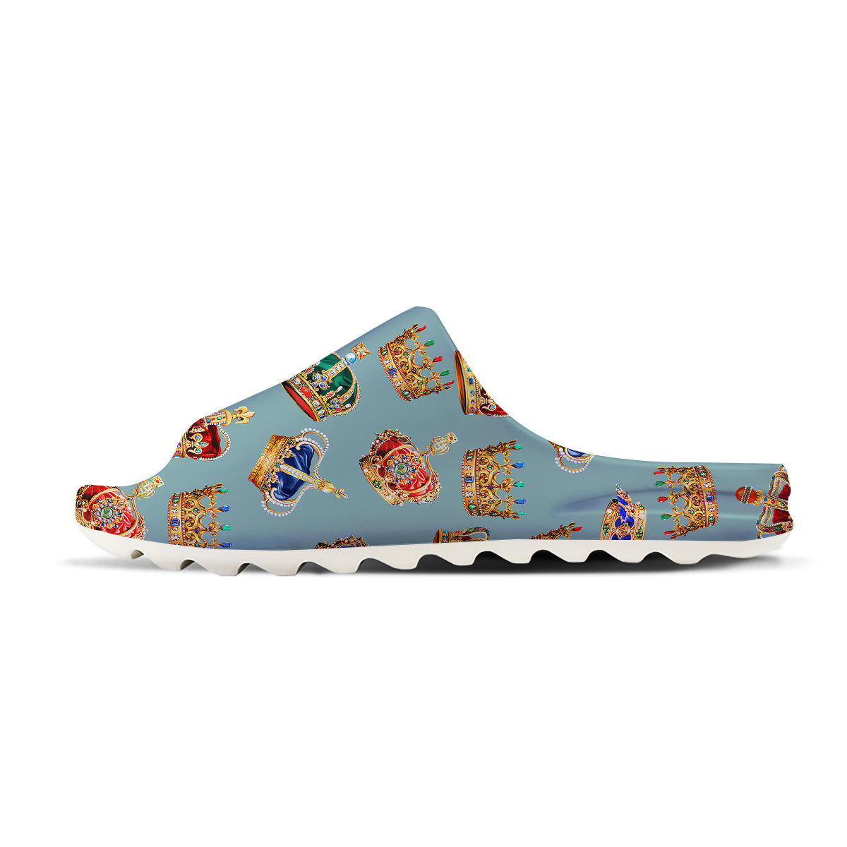 Crown Vintage Print Pattern Sandals-grizzshop