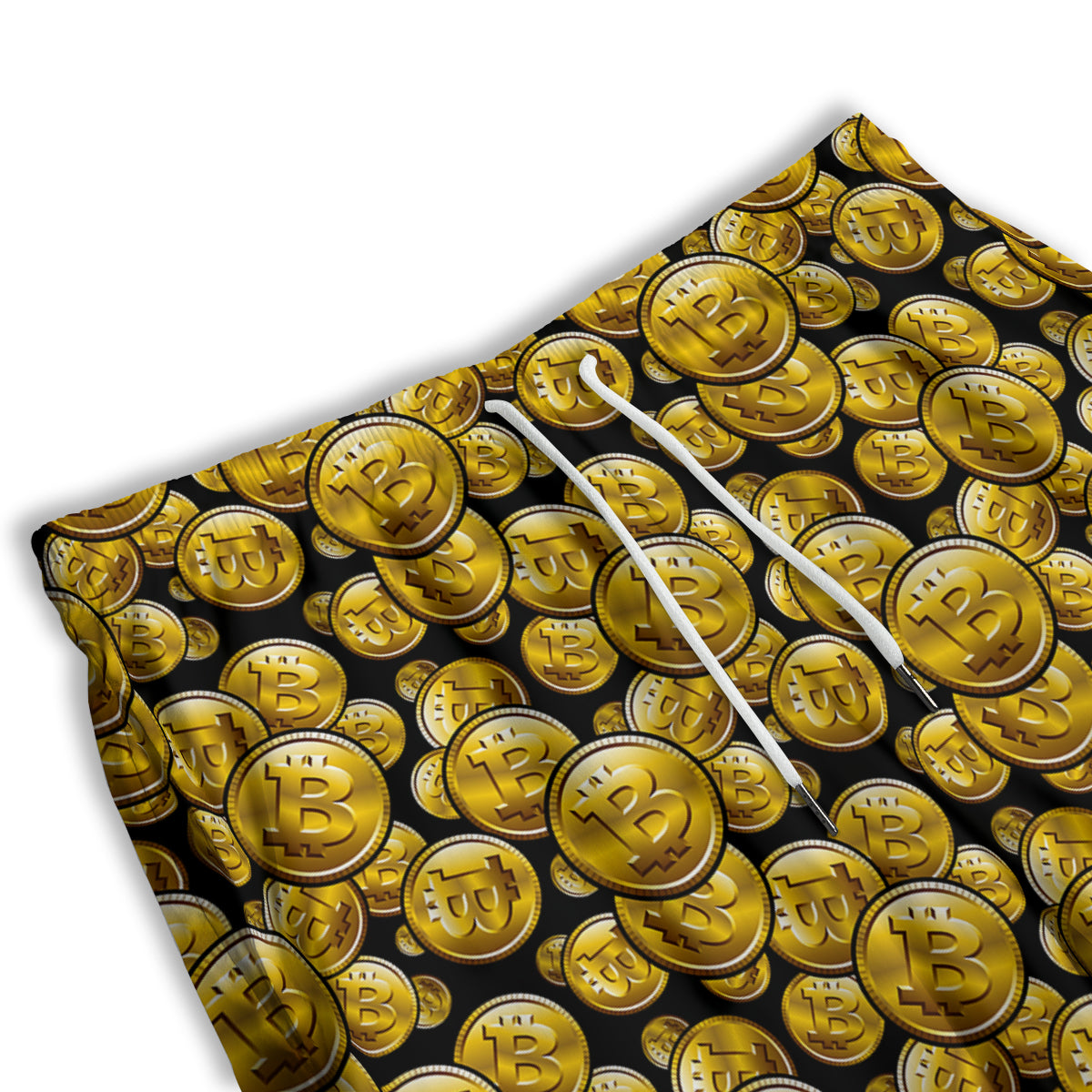 Crypto Bitcoin Print Pattern Men's Athletic Shorts