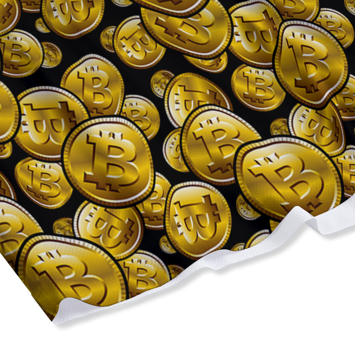Crypto Bitcoin Print Pattern Mesh Shorts-grizzshop