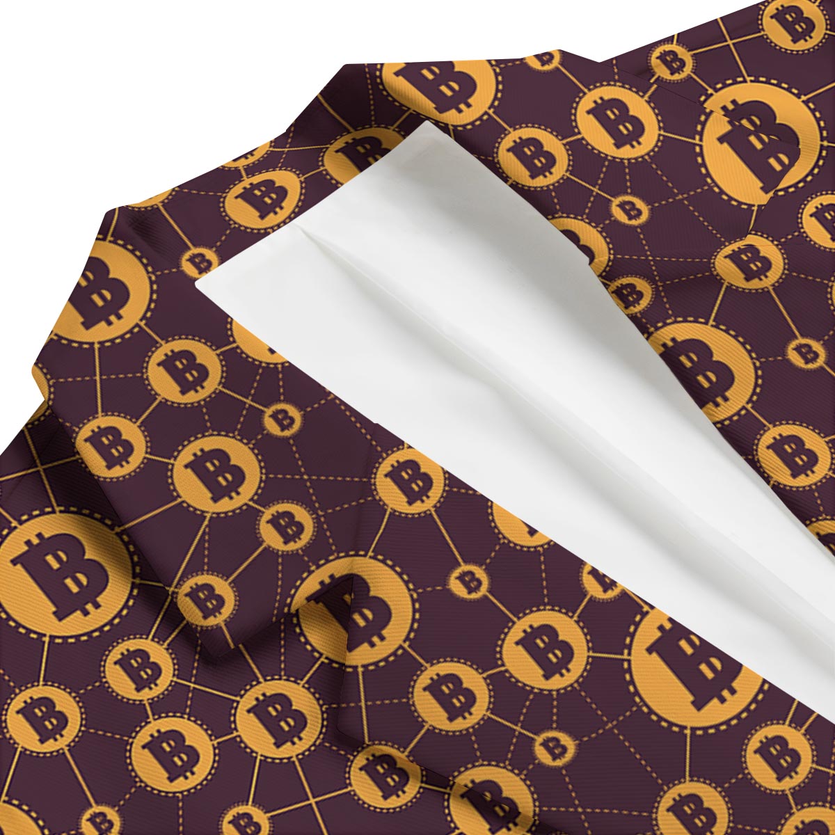 Cryptocurrency Bitcoin Pattern Print Men's Blazer-grizzshop