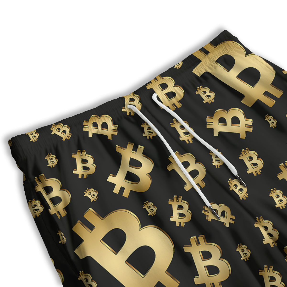 Cryptocurrency Bitcoin Print Pattern Men's Athletic Shorts