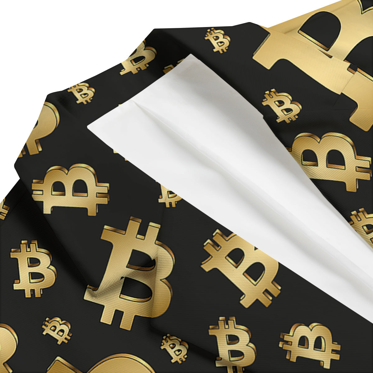 Cryptocurrency Bitcoin Print Pattern Men's Blazer-grizzshop