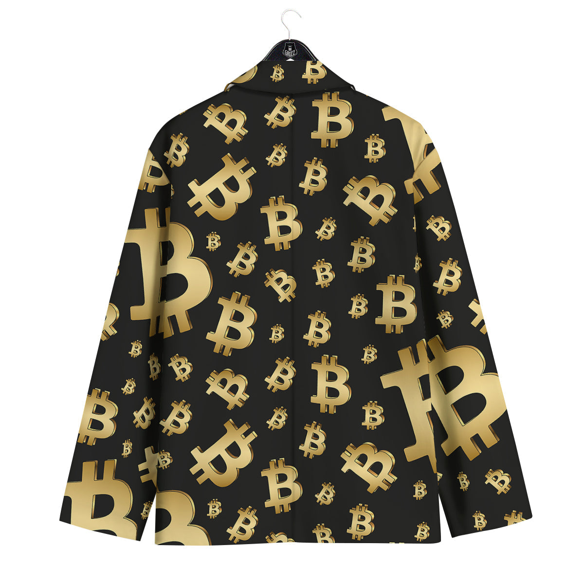 Cryptocurrency Bitcoin Print Pattern Men's Sport Coat-grizzshop