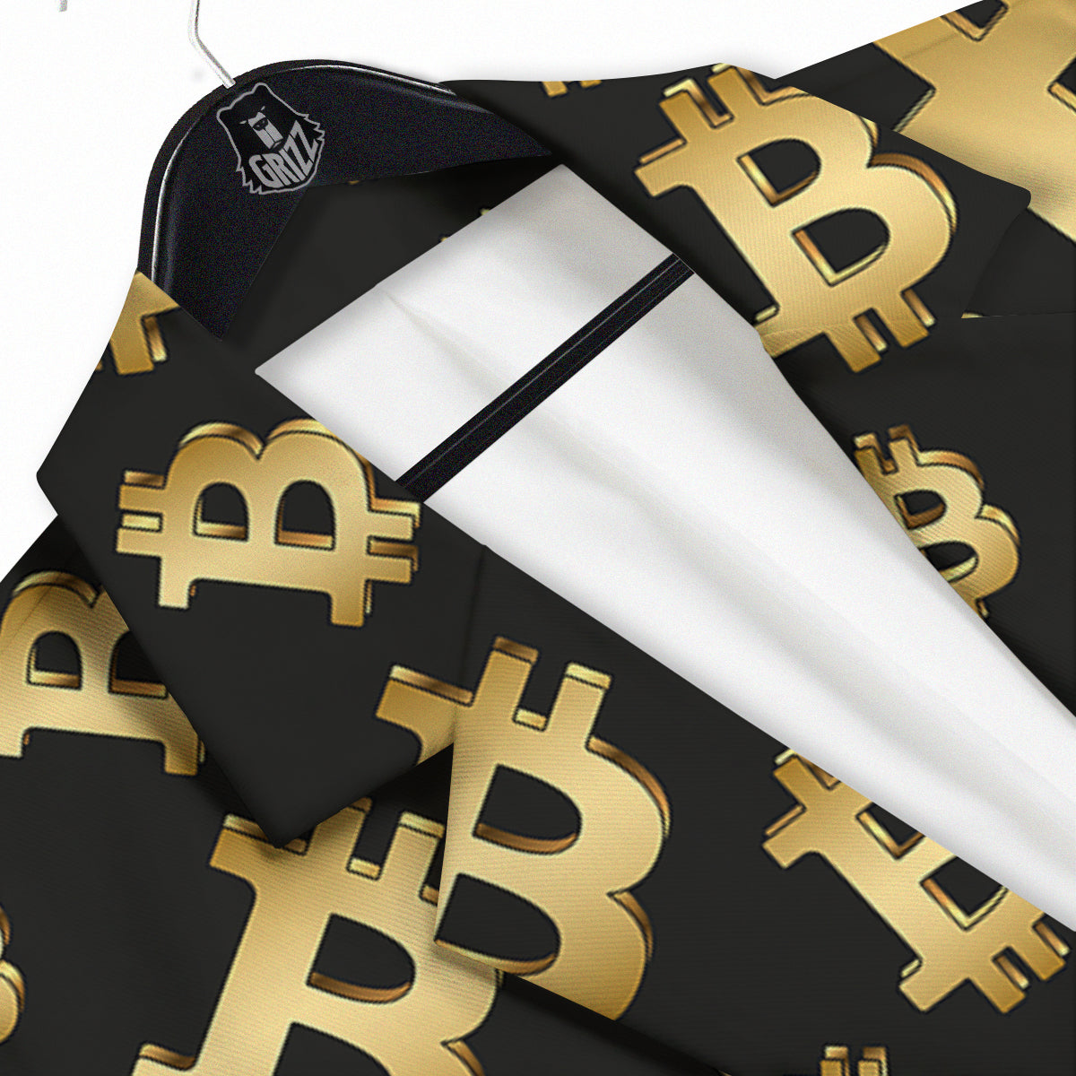 Cryptocurrency Bitcoin Print Pattern Men's Sport Coat-grizzshop