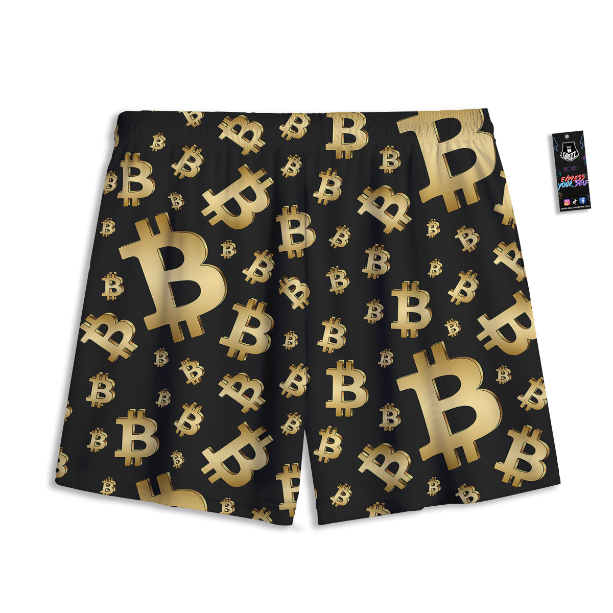 Exotic Leaves Tropical Print Pattern Mesh Shorts