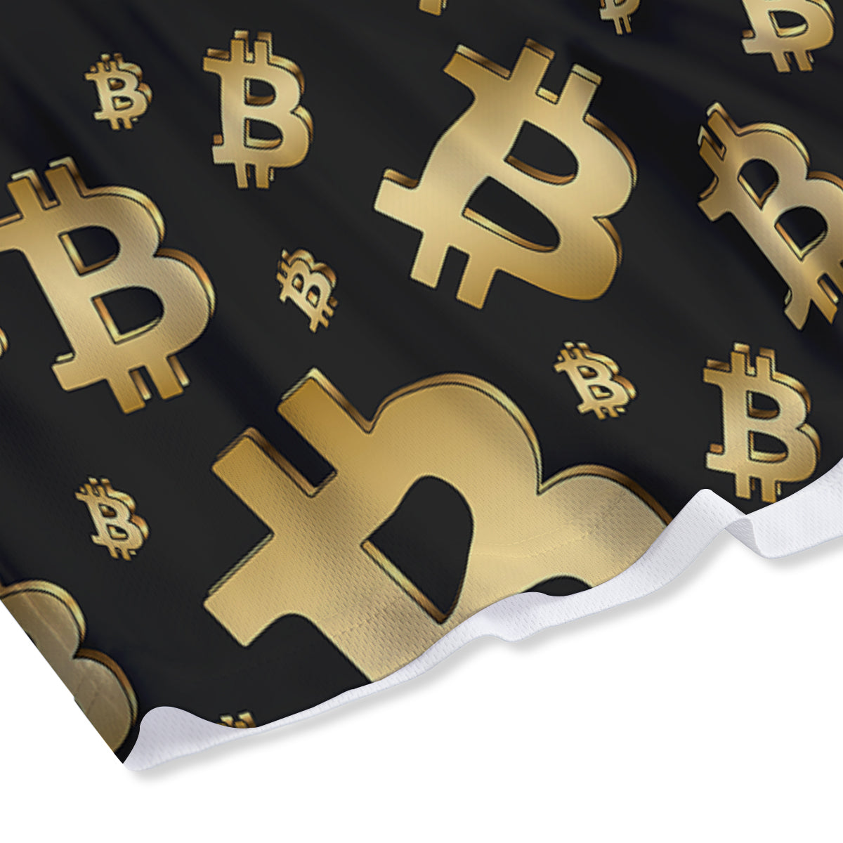 Cryptocurrency Bitcoin Print Pattern Mesh Shorts-grizzshop
