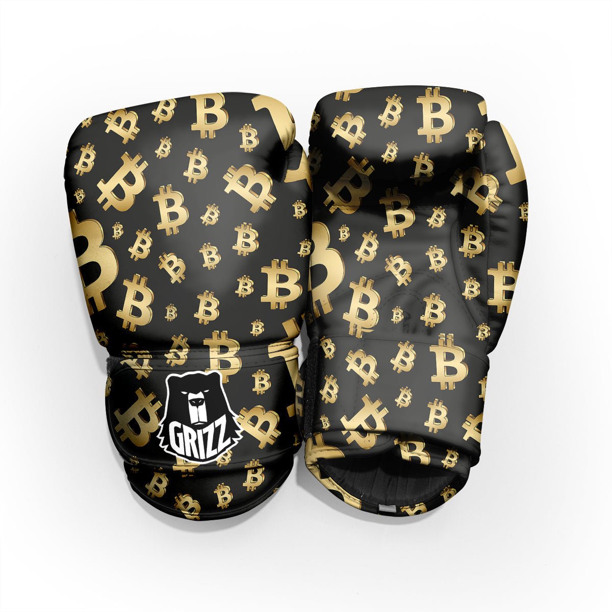 Cryptocurrency Bitcoin Print Pattern Pro Boxing Glove