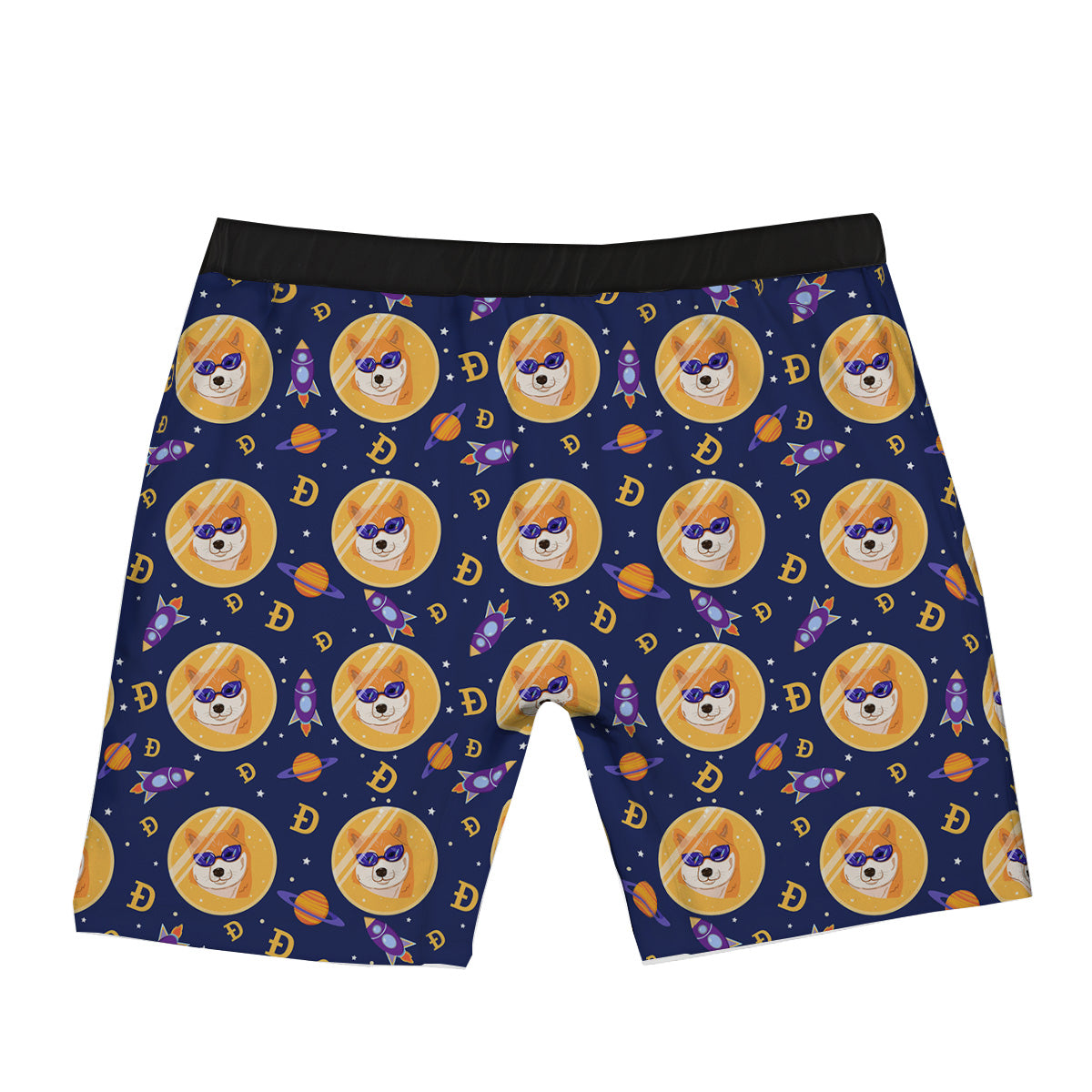 Cryptocurrency Shiba Print Pattern Boxer Briefs-grizzshop