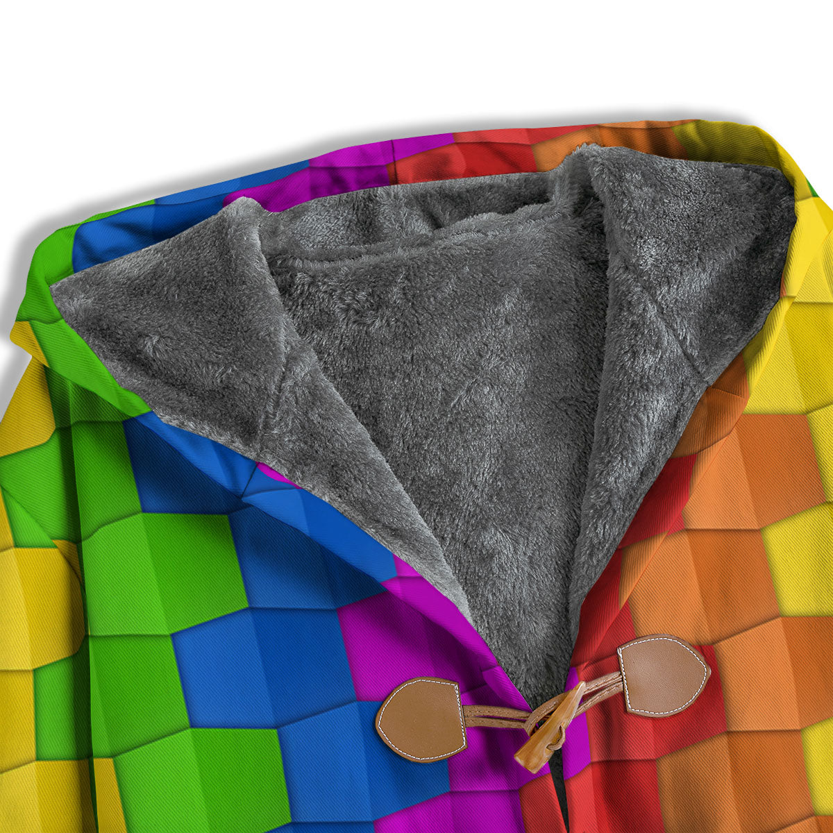 Cubes Rainbow Print Pattern Men's Windbreaker Jacket-grizzshop