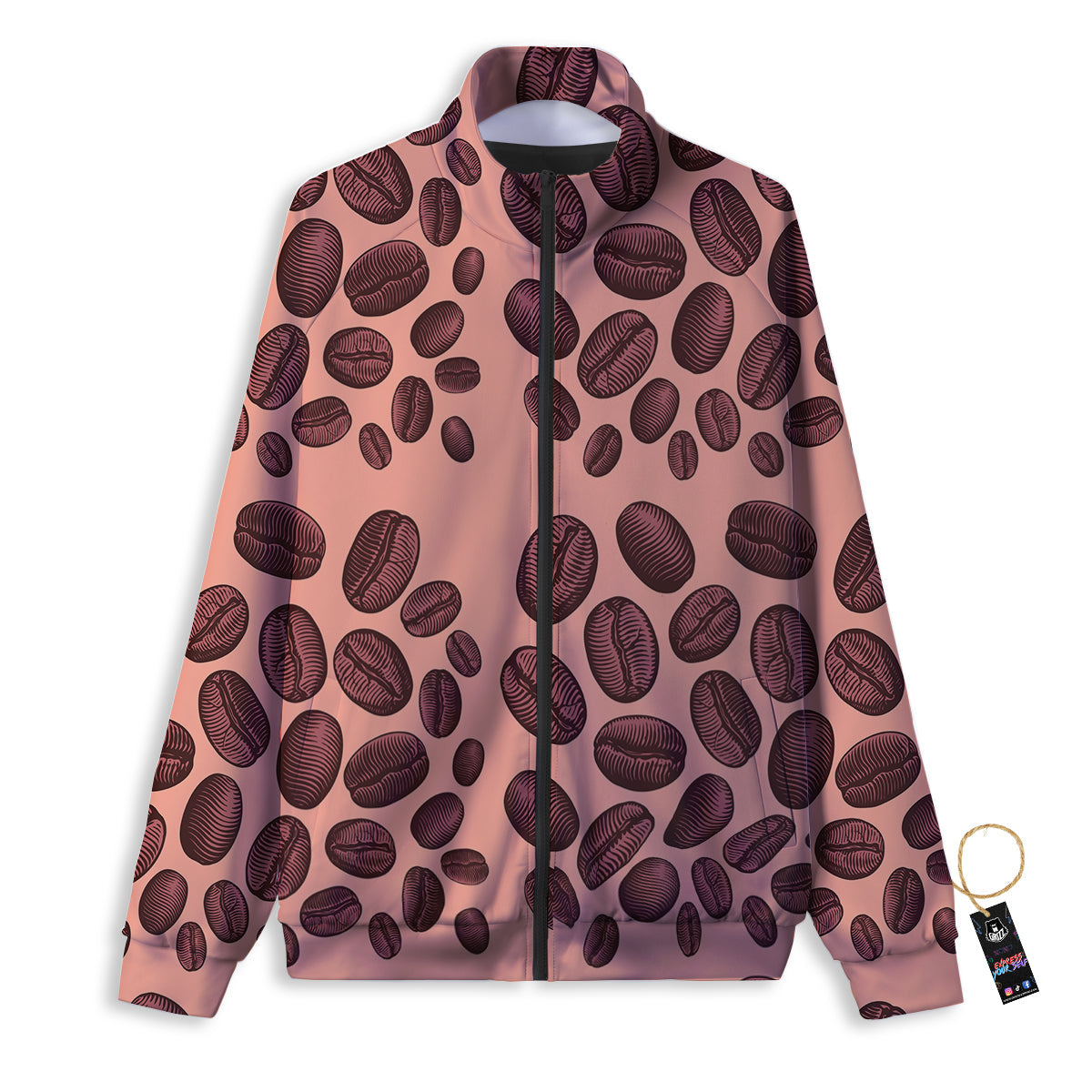 Cubes Rainbow Print Pattern Track Jacket-grizzshop