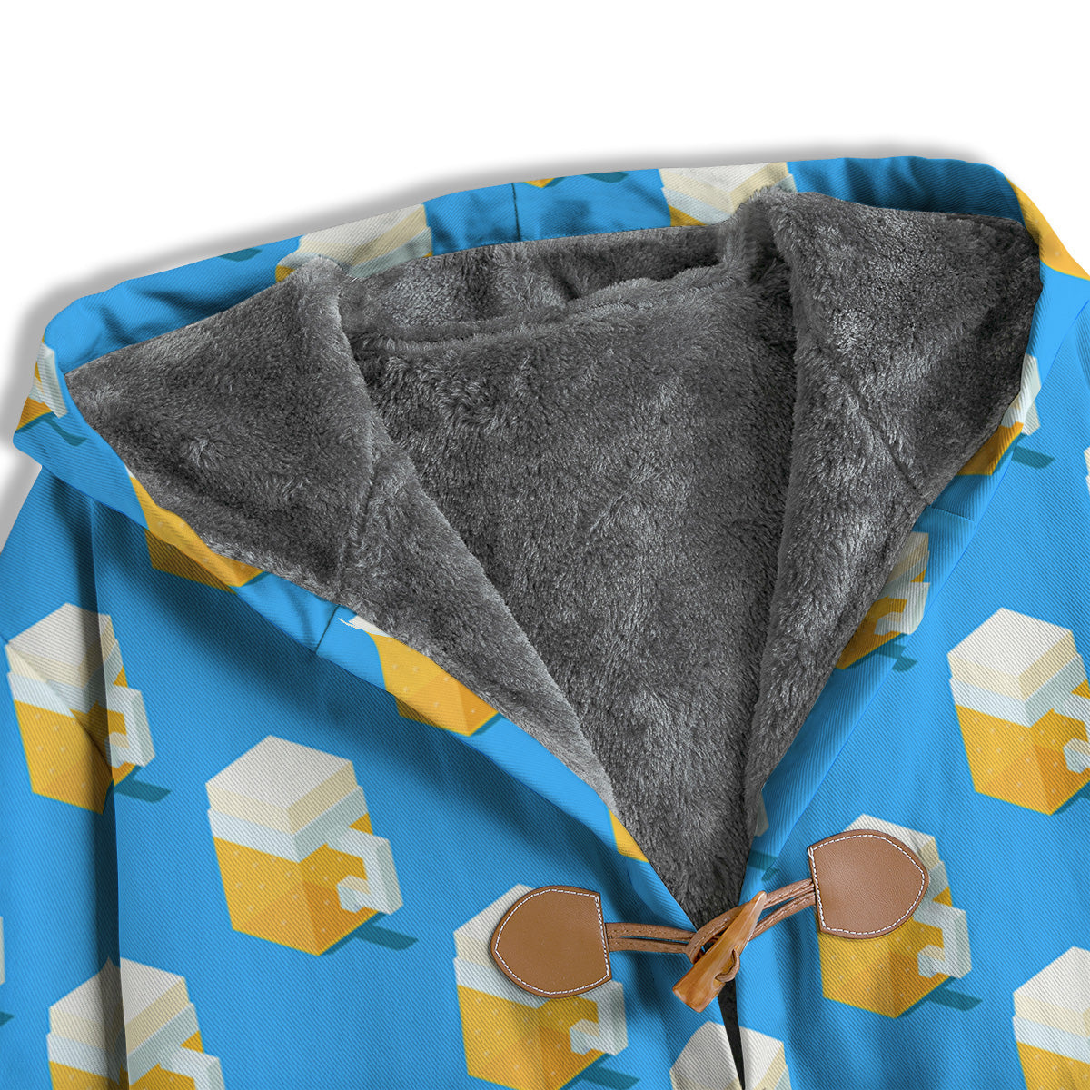 Cubic Beer Mugs On Blue Print Pattern Men's Windbreaker Jacket-grizzshop