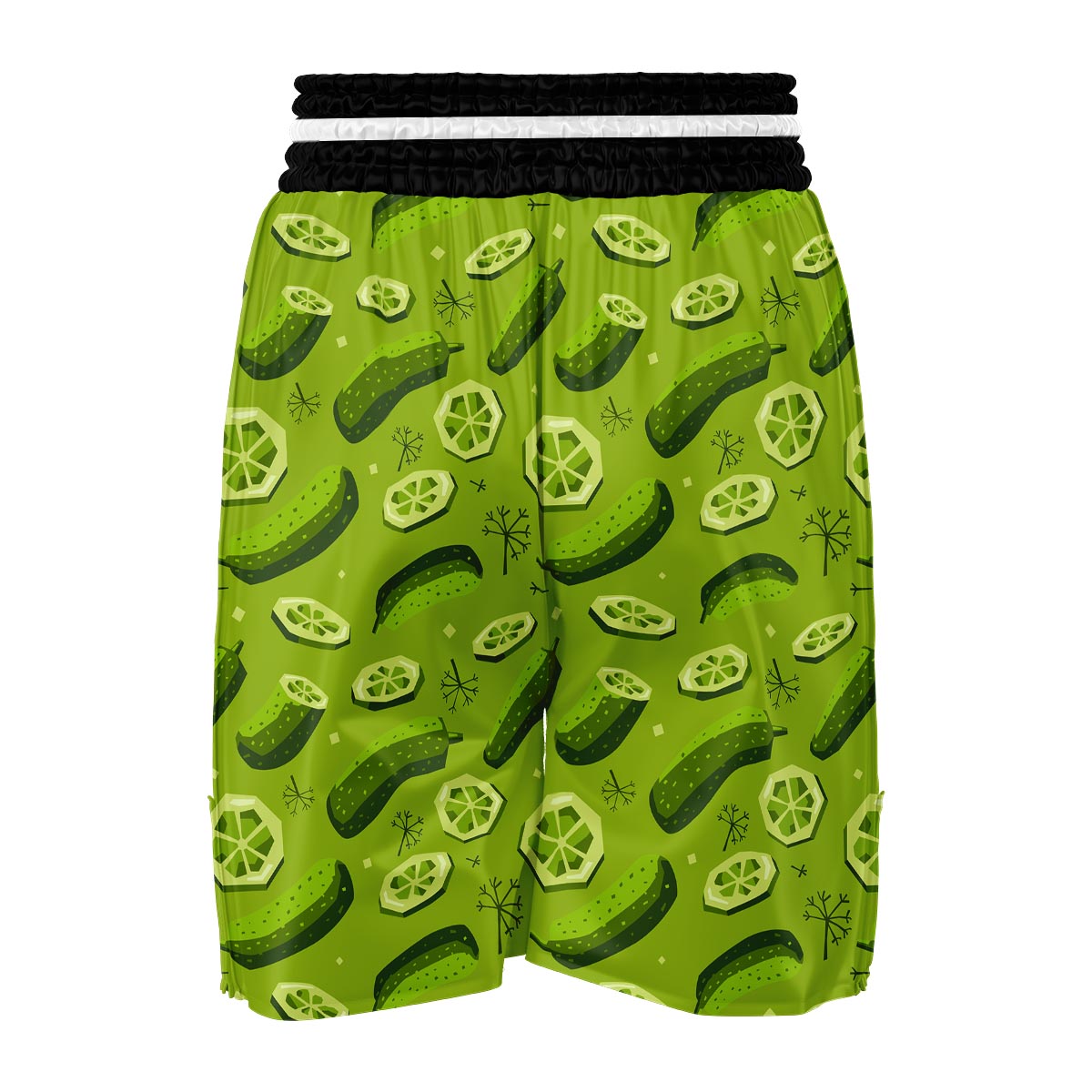 Cucumber Pickle Pattern Print Boxing Shorts-grizzshop