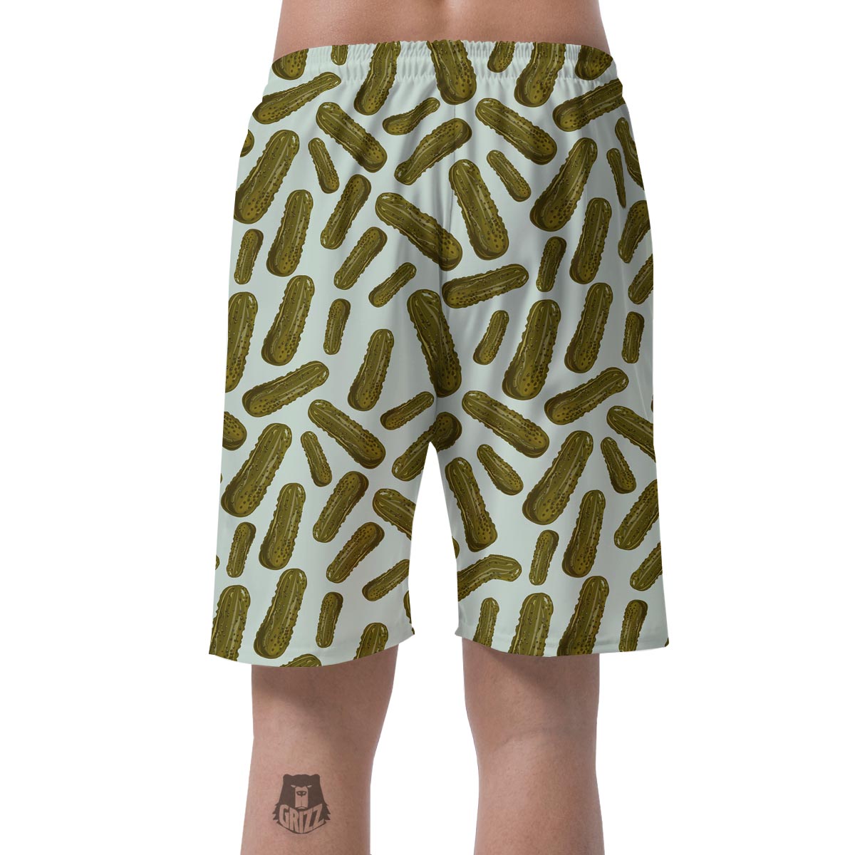 Cucumber Pickle Print Pattern Men's Shorts-grizzshop