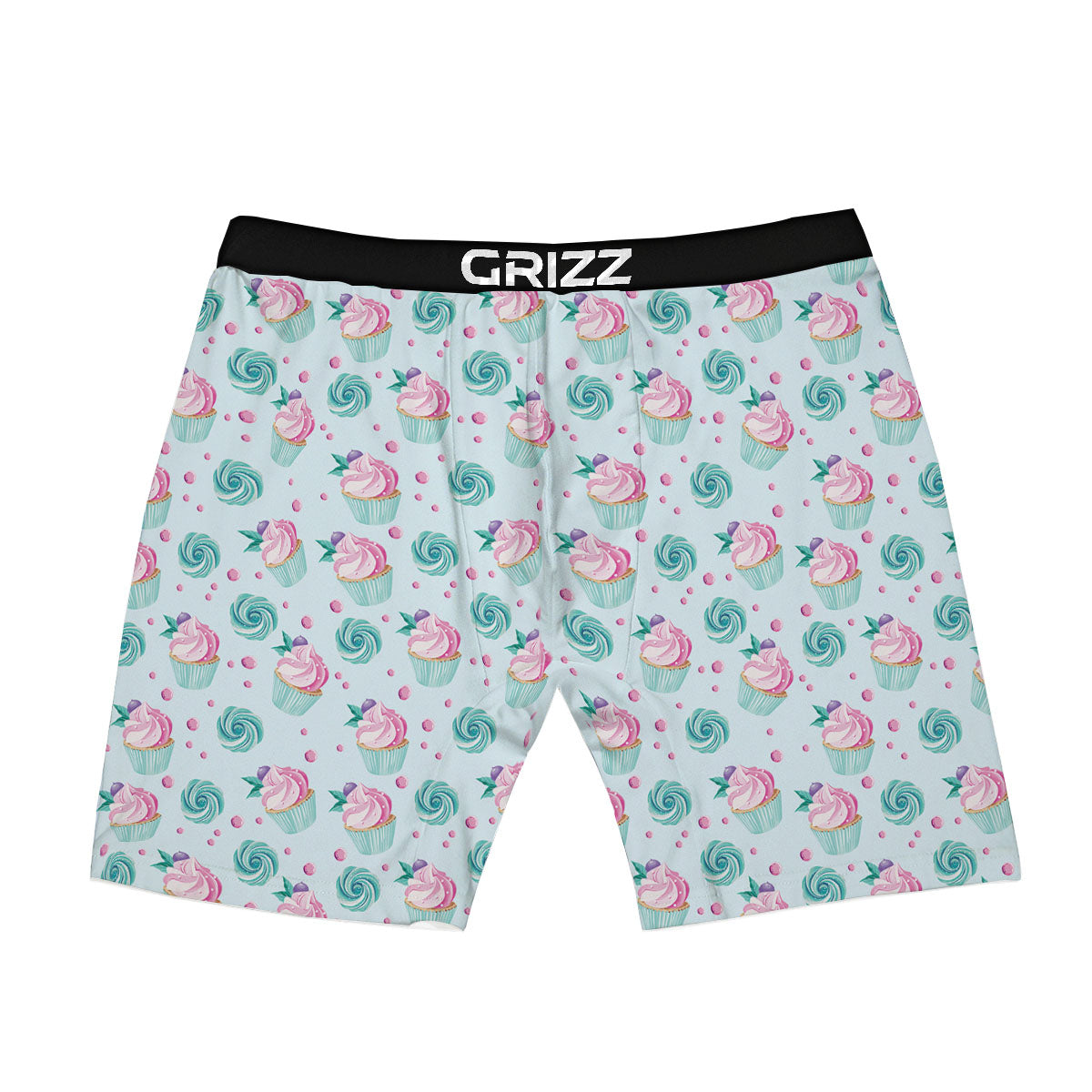 Cupcake Cartoon Print Pattern Boxer Briefs-grizzshop