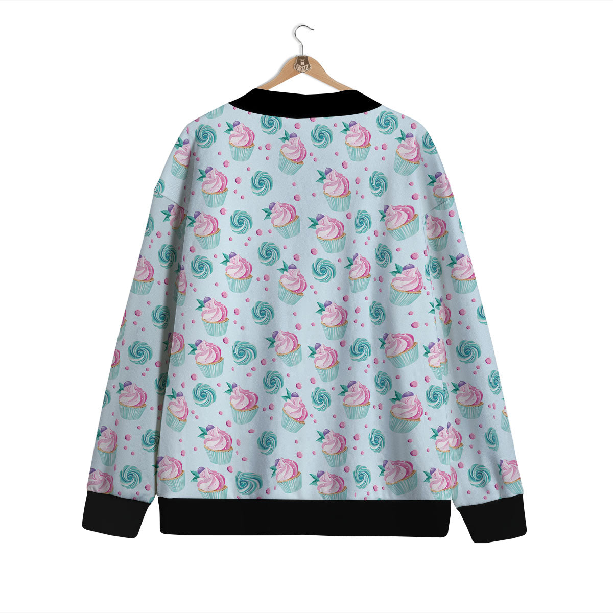 Cupcake Cartoon Print Pattern Cardigan-grizzshop