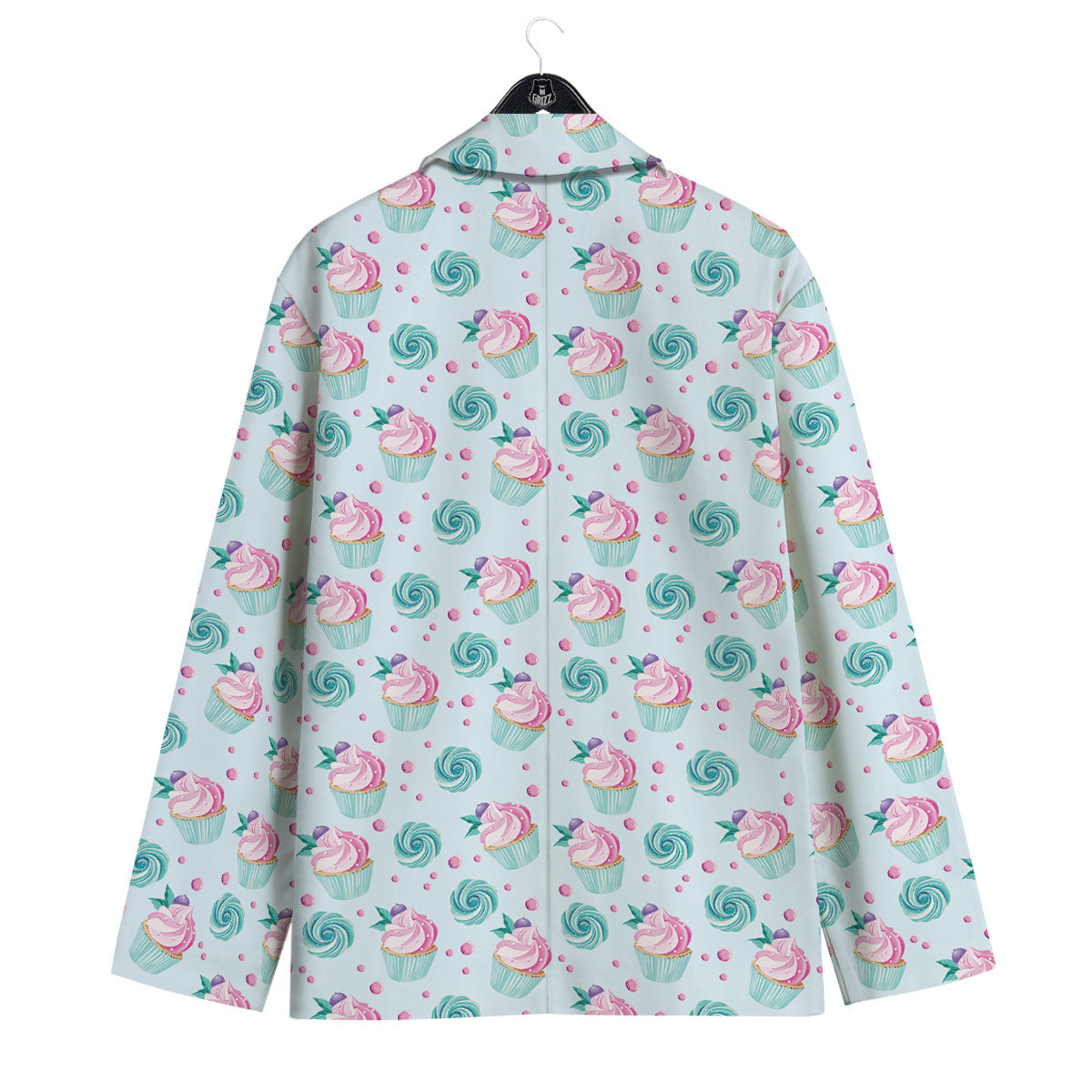 Cupcake Cartoon Print Pattern Men's Sport Coat-grizzshop