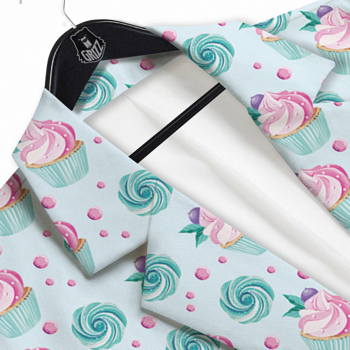 Cupcake Cartoon Print Pattern Men's Sport Coat-grizzshop