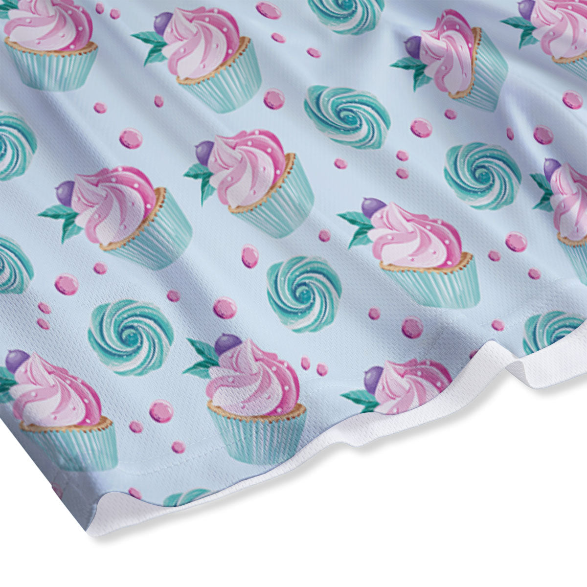 Cupcake Cartoon Print Pattern Mesh Shorts-grizzshop
