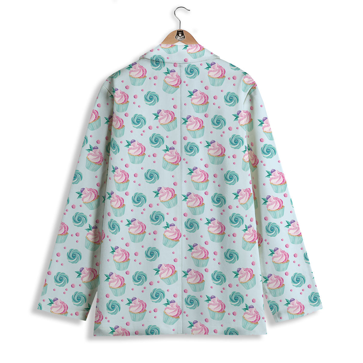 Cupcake Cartoon Print Pattern Women's Blazer-grizzshop