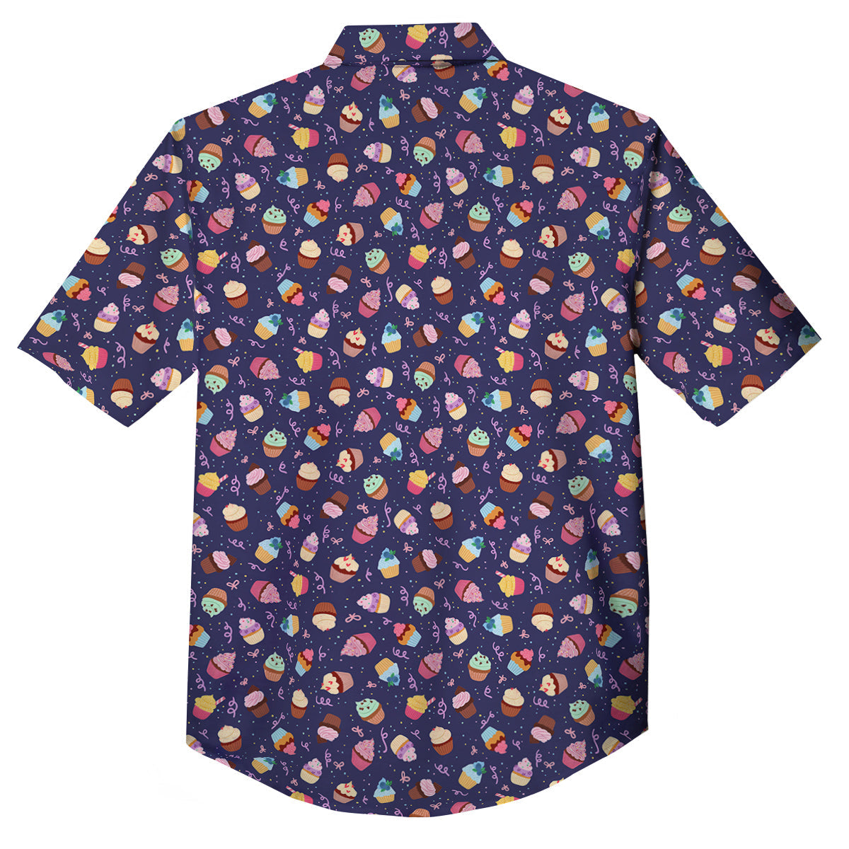 Cupcake Cute Print Pattern Button Up Shirt-grizzshop