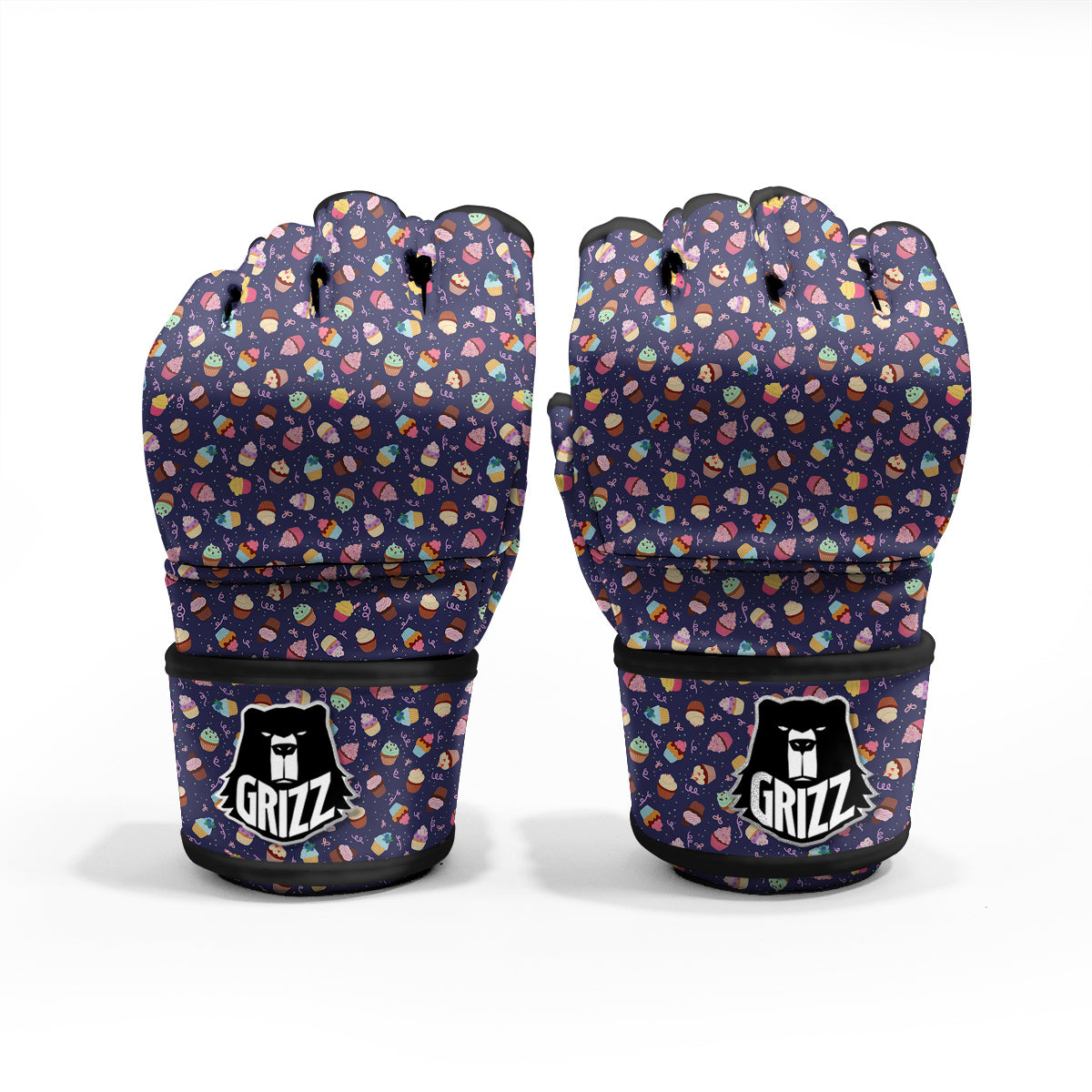 Cupcake Cute Print Pattern MMA Gloves-grizzshop