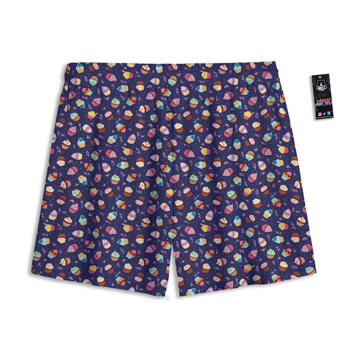 Cupcake Cute Print Pattern Mesh Shorts-grizzshop