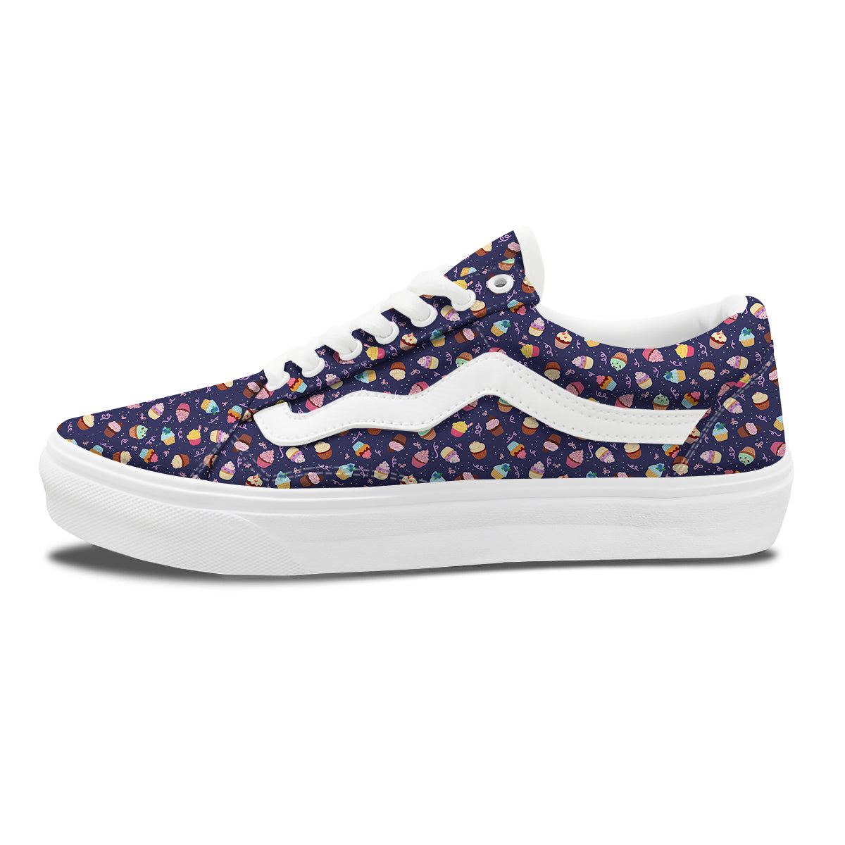 Cupcake Cute Print Pattern Skate Shoes-grizzshop