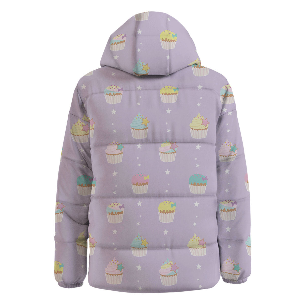 Cupcake Pastel Print Pattern Down Jacket-grizzshop