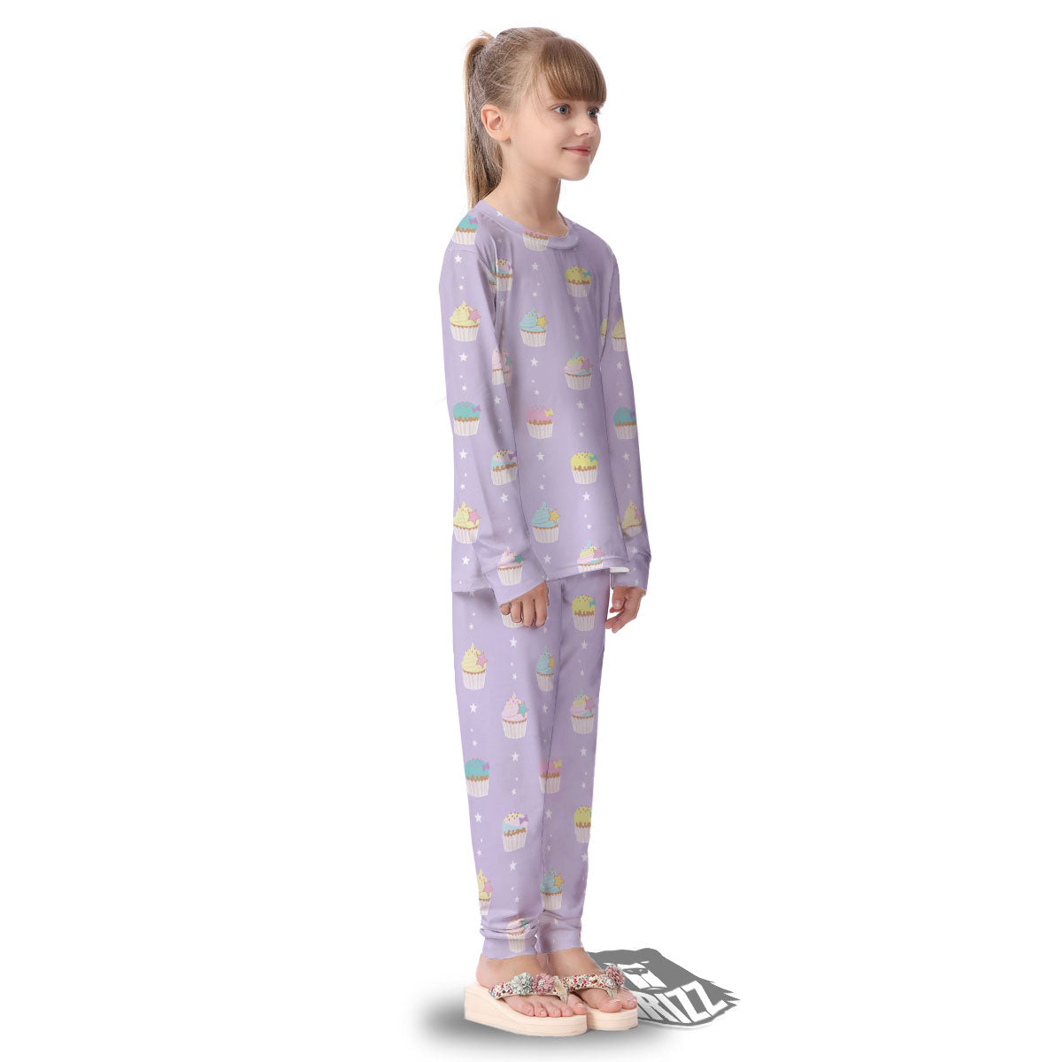 Cupcake Pastel Print Pattern Kid's Pajamas-grizzshop