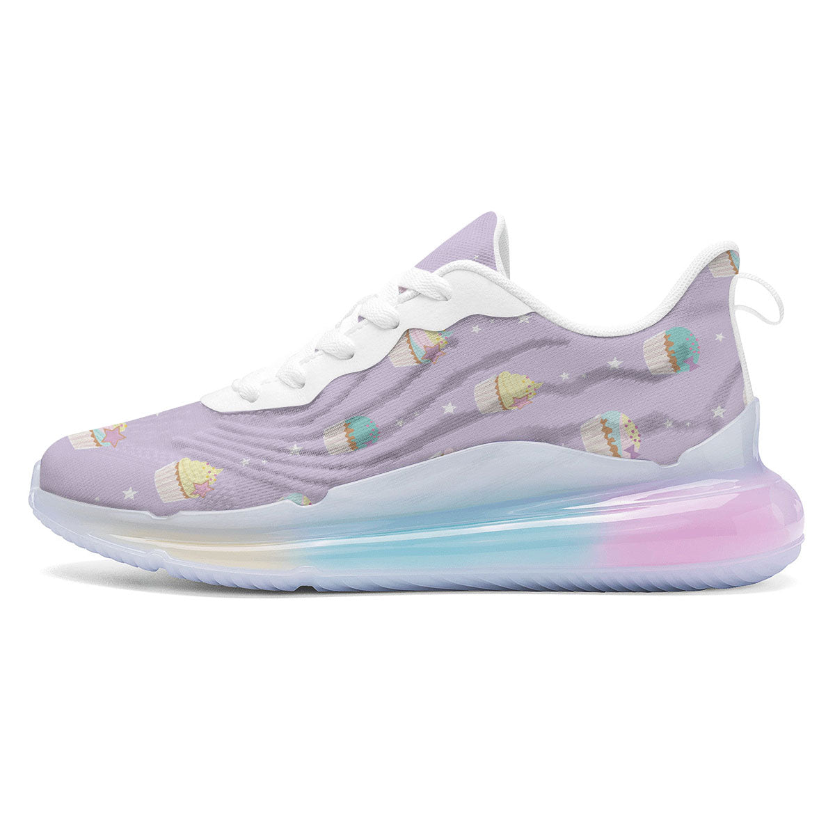 Cupcake Pastel Print Pattern Running Sneakers-grizzshop