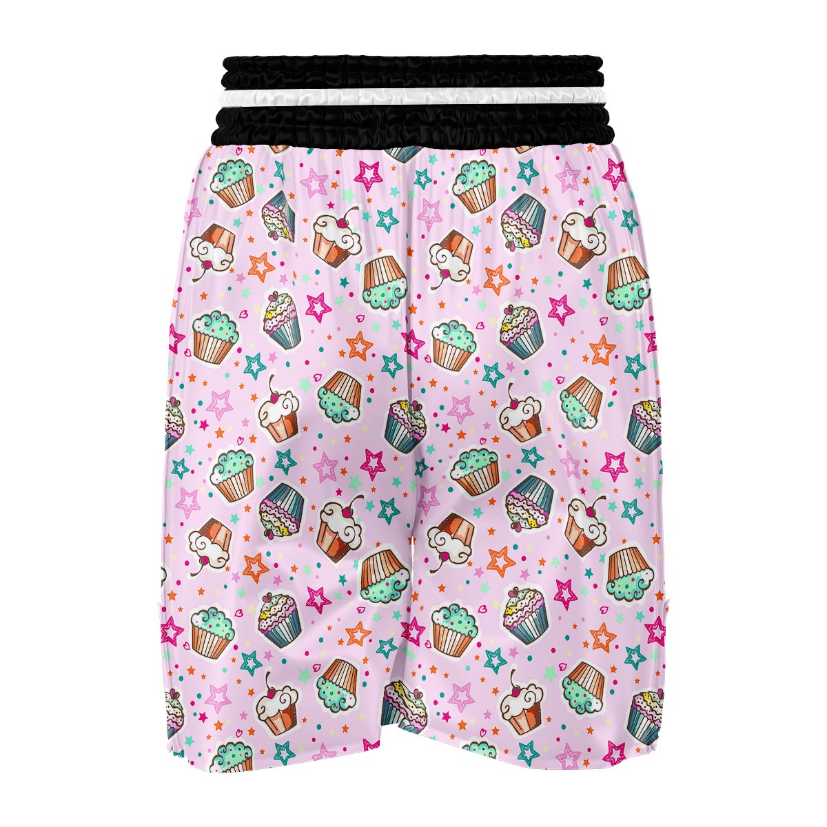 Cupcake Pattern Print Boxing Shorts-grizzshop
