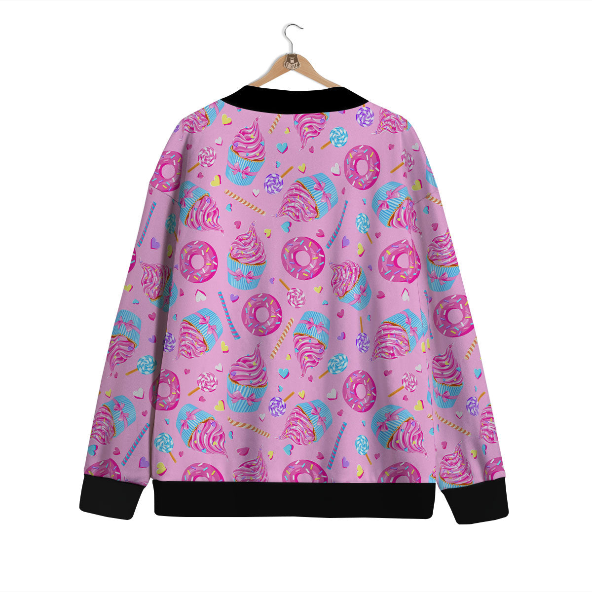 Cupcake Pink Print Pattern Cardigan-grizzshop