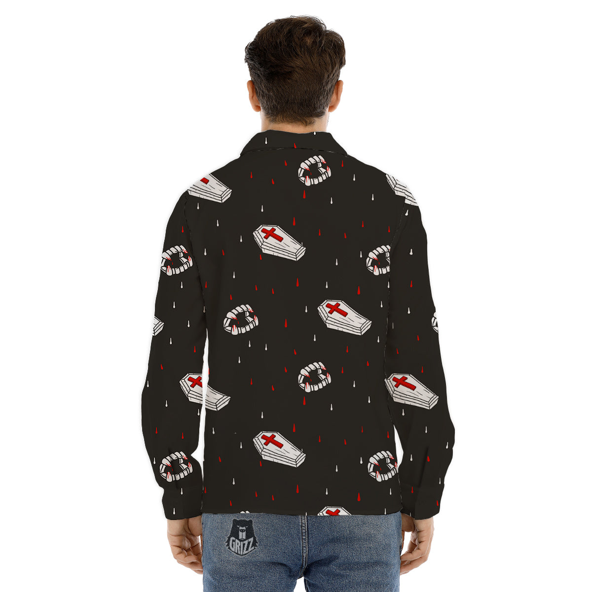 Cupcake Pink Print Pattern Men's Dress Shirts-grizzshop