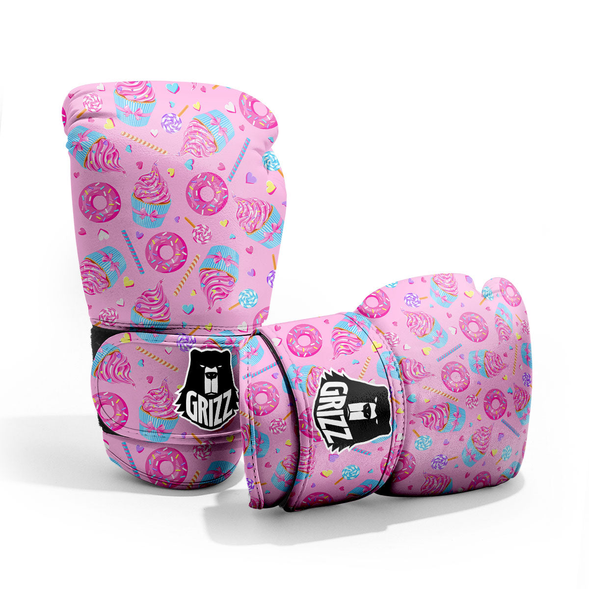Cupcake Pink Print Pattern Pro Boxing Glove