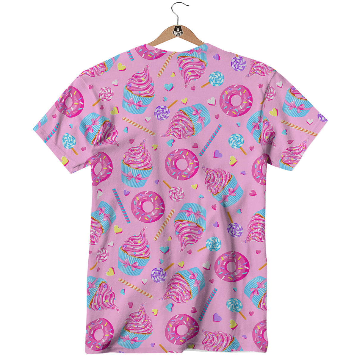 Cupcake Pink Print Pattern T-Shirt-grizzshop